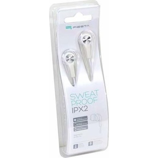 FIESTA Ακουστικά με Μκρόφωνο Sweatproof FISXT7210 Άσπρο