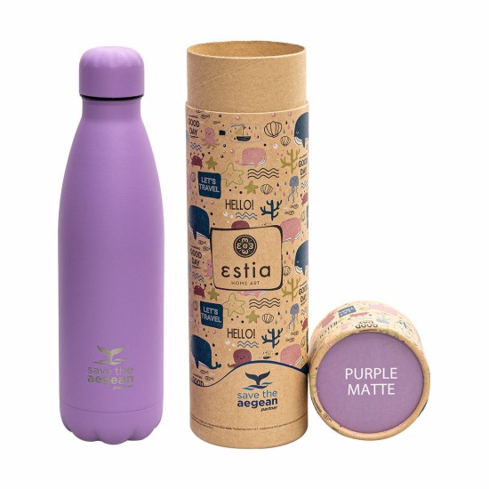 Estia Travel Flask Save Aegean Μπουκάλι Θερμός Lavender Purple 500ml Estia Travel Flask Save Aegean Μπουκάλι Θερμός Lavender Purple 500ml