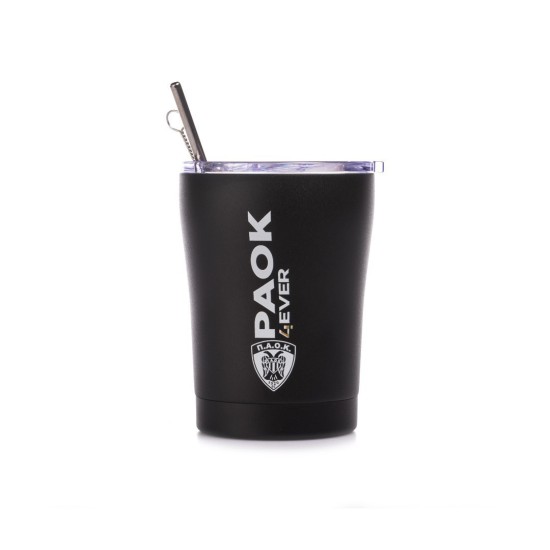 Estia Coffee Mug PAOK Ποτήρι Θερμός με Καλαμάκι μαύρο 350ml Estia Coffee Mug PAOK Ποτήρι Θερμός με Καλαμάκι μαύρο 350ml