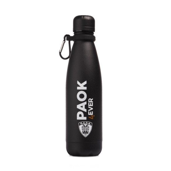 Estia Travel Flask PAOK Μπουκάλι Θερμός Μαύρο 500ml Estia Travel Flask PAOK Μπουκάλι Θερμός Μαύρο 500ml