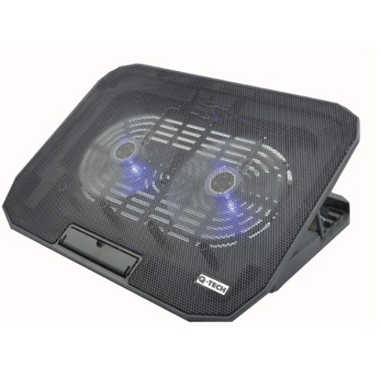 Q-Tech NCQ-40 Notebook Cooler για laptop έως 15.6" Μαύρο