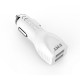 Φορτιστής αυτοκινήτου, ΕΜΥ MY-112, 5V 2.4α, Universal, 2xUSB, Micro USB καλώδιο, λευκό