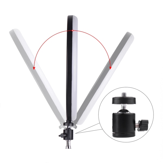 OEM LED Ring light Φωτιστικό Δαχτυλίδι - 26cm - 20W Μαύρο - 40127
