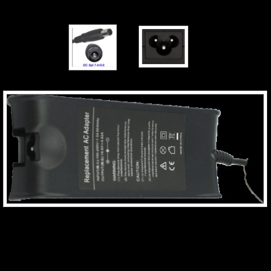 Φορτιστής  για Dell, 19.5V, 90W,  4.62A, 7.4*5.0mm Octagon + Center pin