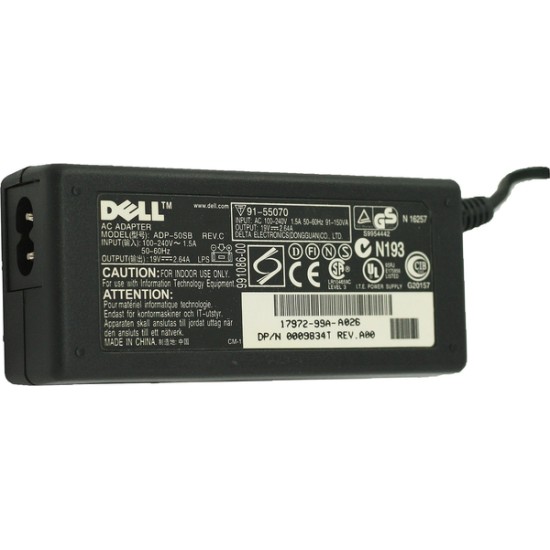 Φoρτιστής Dell  19 Volt, 2.64A, 50 Watt, 3 Holes, refurbished