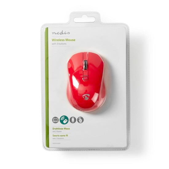 Nedis Ασύρματο Ποντίκι Κόκκινο (MSWS400RD) (NEDMSWS400RD)