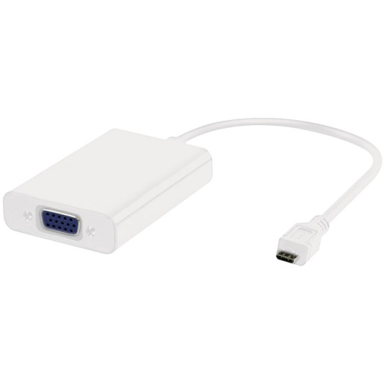 VLMP 39030 W0.20 adapter cable MHL - VGA + 3.5 mm 0.20 m white