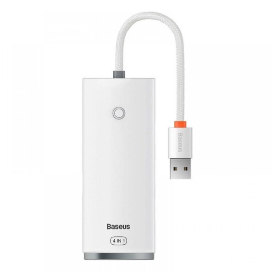 Baseus Lite Series Hub 4in1 USB To 4x USB 3.0, 25cm White (WKQX030002) (BASWKQX030002)