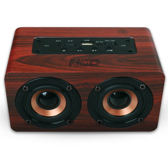 NOD CONCERTO Bluetooth Wooden speaker 2x5W,Brown Red / BTS-300 NOD CONCERTO Bluetooth Wooden speaker 2x5W,Brown Red / BTS-300