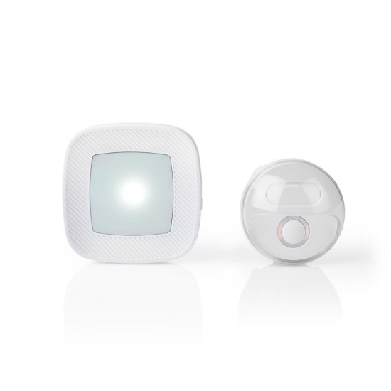 Nedis Wireless Doorbell Set Mains Powered Volume 80 dB White (DOORB220CWT) (NEDDOORB220CWT)