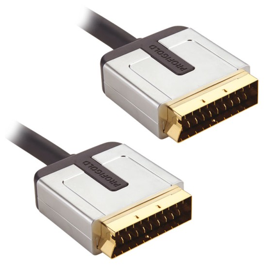 PROV 7101 SCART CABLE 1.00m BLACK PROFIGOLD