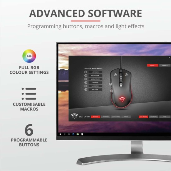 Trust GXT 930 Jacx RGB Gaming Mouse (23575)