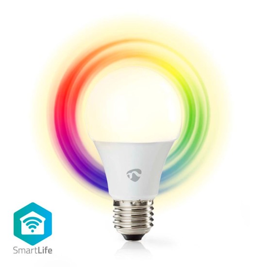 Nedis Smart Λάμπα LED για Ντουί E27 RGBW 806lm Dimmable (WIFILRC10E27) (NEDWIFILRC10E27)