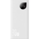 Baseus Adaman2 Power Bank 10000mAh 30W με 2 Θύρες USB-A και Θύρα USB-C Power Delivery / Quick Charge 3.0 Λευκό (PPAD040002) (BASPPAD040002)