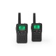 Nedis Walkie-Talkie Ασύρματος Πομποδέκτης PMR με Μονόχρωμη Οθόνη Σετ 2τμχ (WLTK1010BK) (NEDWLTK1010BK)