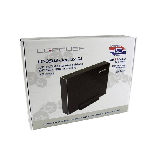 LC Power Θήκη Σκληρού Δίσκου 3.5 SATA USB 3.0 (Mαυρο) (LC-35U3-BECRUX-C1) (LC35U3-BECRUX-C1)