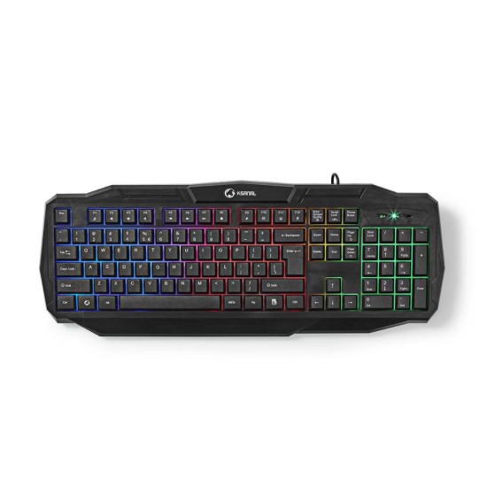 Nedis Combo Σετ Gaming Πληκτρολόγιο με διακόπτες και Φωτιζόμενα πλήκτρα & Ποντίκι (Αγγλικό US) (GCK41100BKUS) (NEDGCK41100BKUS)