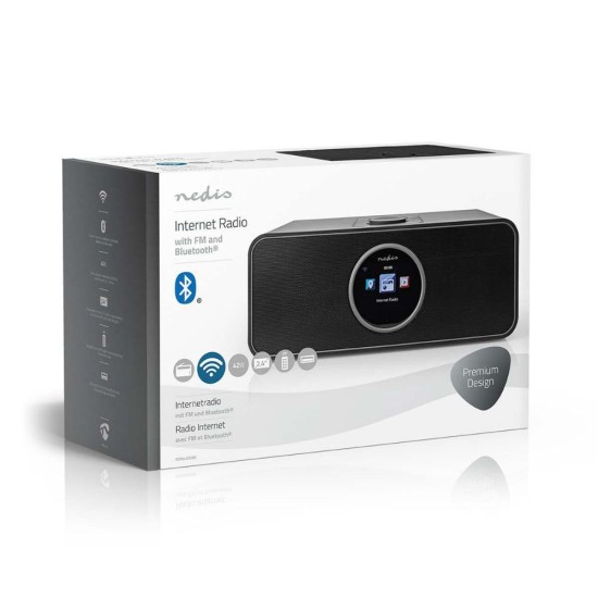 Nedis Επιτραπέζιο Ραδιόφωνο Ρεύματος με Bluetooth και USB Μαύρο (RDIN4000BK) (NEDRDIN4000BK)