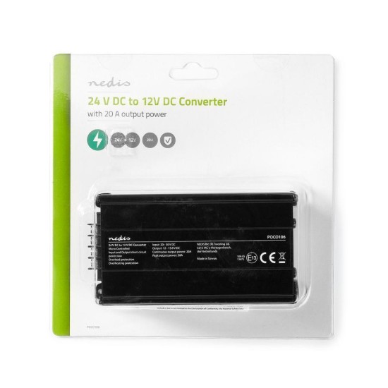 Nedis Μετατροπέας Τάσης DC/DC 24V σε 12V (POCO106) (NEDPOCO106)