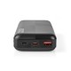 Nedis Power Bank 20000mAh 18W με Θύρα USB-A και Θύρα USB-C Power Delivery Μαύρο (UPBKPD20000BK) (NEDUPBKPD20000BK)