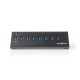 Nedis USB 3.0 Hub 8 Θυρών με σύνδεση USB-A & Θύρα Φόρτισης και Εξωτερική Παροχή Ρεύματος (UHUBUP3810BK) (NEDUHUBUP3810BK)