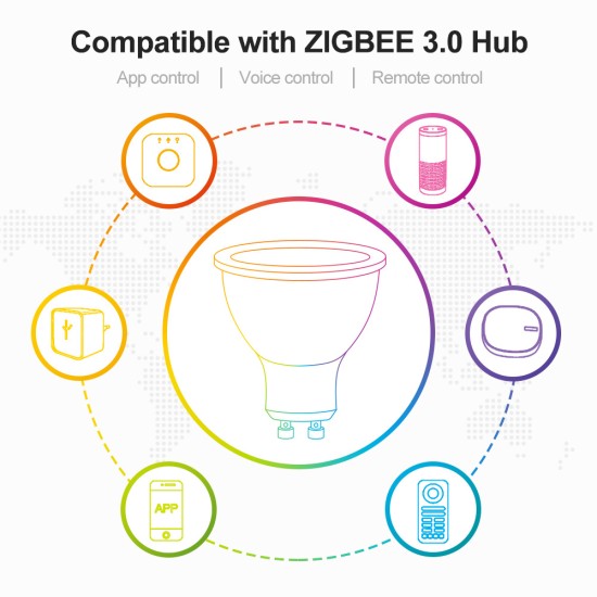 Gledopto Zigbee LED Spot White & Color Suitable for Philips Hue GU10 5W (GL-S-006P) (GLEGL-S-006P)