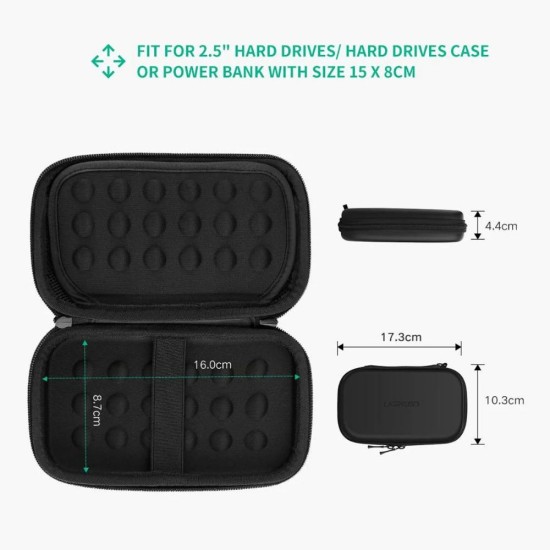 Ugreen Θήκη Προστασίας Shockproof Μεταφοράς Σκληρού Δίσκού 2.5'' (40707) (UGR40707)