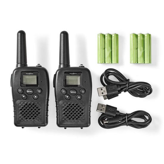 Nedis Walkie Talkie Σετ 2τμχ (WLTK1000BK) (NEDWLTK1000BK)