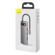 Baseus Metal Gleam Series 8-in-1 USB-C Docking Station Silver (CAHUB-CV0G) (BASCAHUB-CV0G)