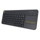 Logitech K400 Plus Ασύρματο Πληκτρολόγιο με Touchpad Αγγλικό US Black (920-007145) (LOGK400)