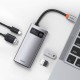 Baseus Hub 4in1Metal Gleam Series, USB-C to USB 3.0 + USB 2.0 + HDMI + USB-C  (CAHUB-CY0G) (BASCAHUB-CY0G)
