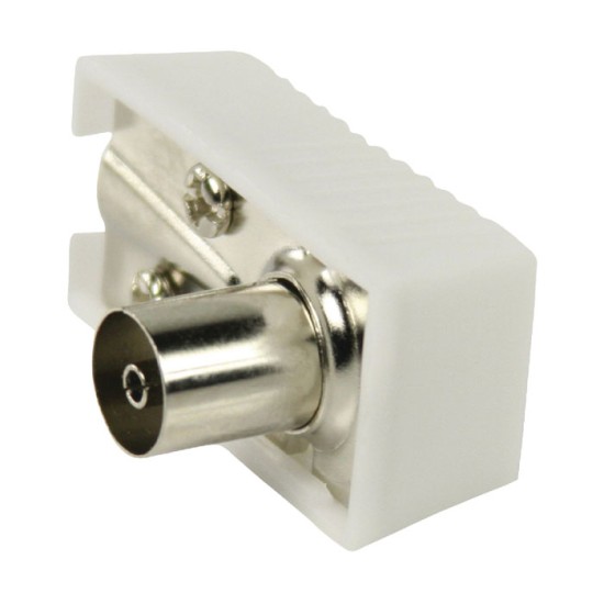 VLSP 40920W Angled coax connectors female white 2 pcs