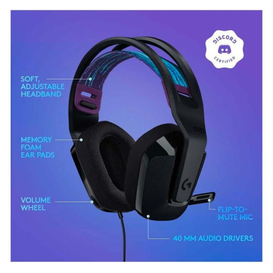 Headset Logitech G335 Analog Black (981-000978) (LOGG335)