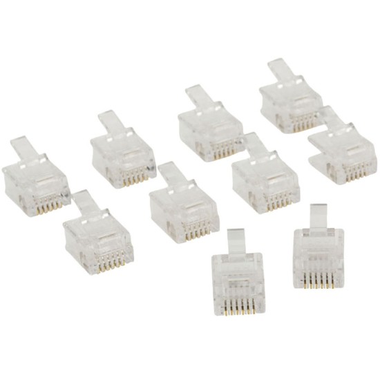 VLTP 90933T RJ12 male transparent 10 pcs