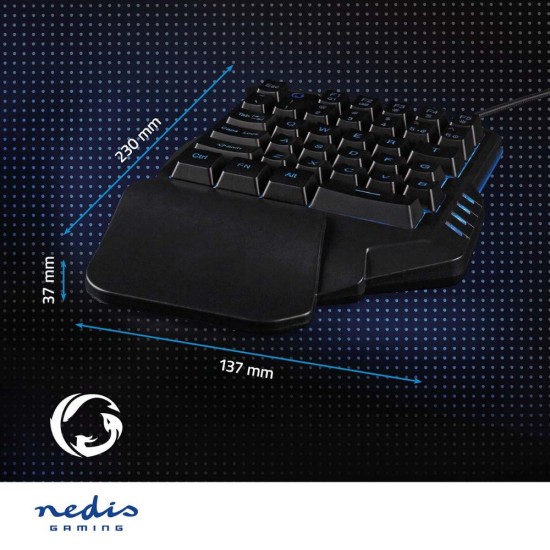 Nedis Gaming KeyPad με διακόπτες και RGB φωτισμό (Αγγλικό US) (GKBDS110BK) (NEDGKBDS110BK)