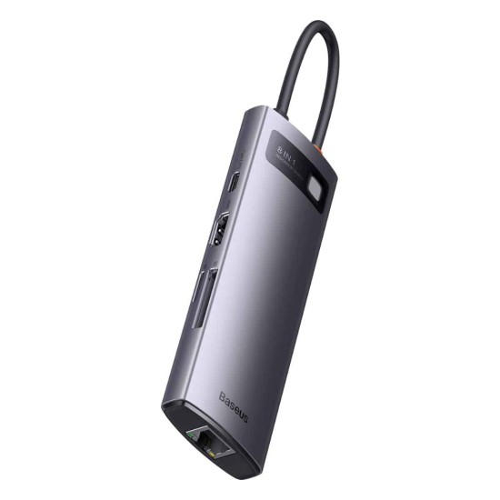 Baseus Hub 8in1 Starjoy Series, USB-C To 3x USB 3.1 + HDMI + USB-C Pd + Rj45 + Microsd/sd (WKWG080213) (BASWKWG080213)