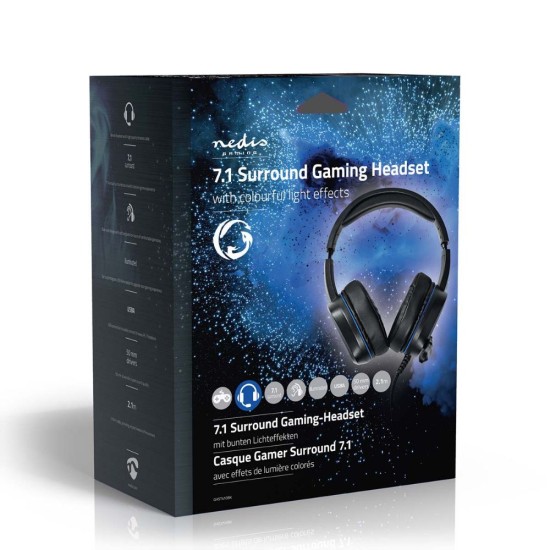 Nedis Over Ear Gaming Headset με σύνδεση USB (GHST410BK) (NEDGHST410BK)