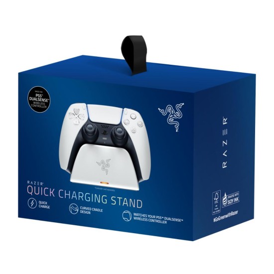 Razer Quick Charging Stand for 1 PS5 Controller White (RC21-01900100-R3M1) (RAZRC21-01900100-R3M1)