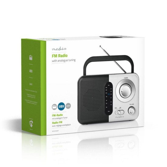 Nedis Φορητό Ραδιόφωνο Μπαταρίας Γκρι (RDFM1300GY) (NEDRDFM1300GY)