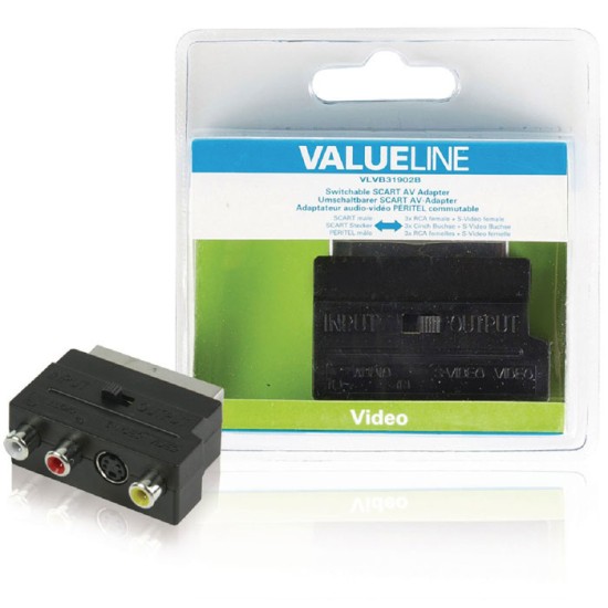 VLVB 31902B SCART male - 3x RCA female