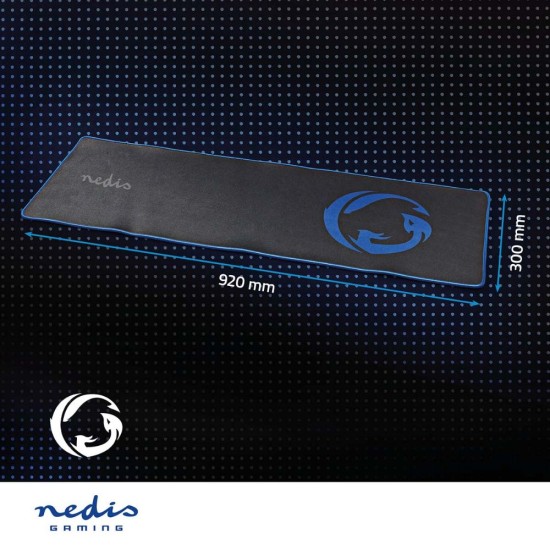 Nedis Anti-Skid and Waterproof Base Gaming Mouse Pad XXL 920mm Μαύρο (GMPD300BK) (NEDGMPD300BK)