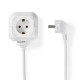 Nedis PowerCube 4 Θέσεων με 2 USB και Καλώδιο 1.5m Λευκό (EXSOC415UFWT) (NEDEXSOC415UFWT)