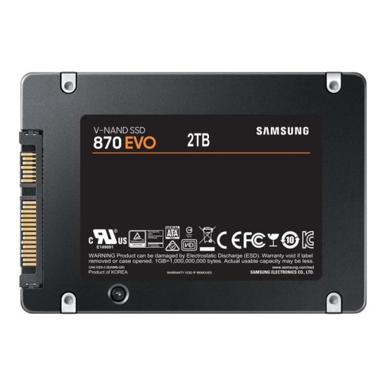 Samsung 870 Evo SSD 2TB 2.5'' SATA III (MZ-77E2T0BW) (SAMMZ-77E2T0BW) Samsung 870 Evo SSD 2TB 2.5'' SATA III (MZ-77E2T0BW) (SAMMZ-77E2T0BW)