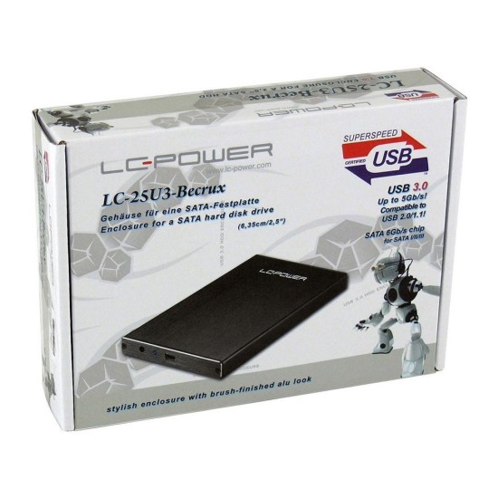 LC Power Θήκη Σκληρού Δίσκου 2.5 SATA USB 3.0 (Μαύρο) (LC25U3BECRUX)