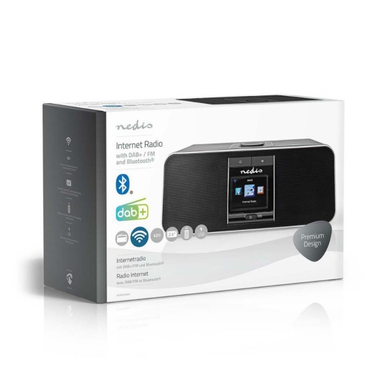 Nedis Επιτραπέζιο Ραδιόφωνο Ρεύματος με Bluetooth και USB Μαύρο (RDIN5005BK) (NEDRDIN5005BK)