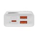 Baseus Adaman2 Power Bank 10000mAh 30W με 2 Θύρες USB-A και Θύρα USB-C Power Delivery / Quick Charge 3.0 Λευκό (PPAD040002) (BASPPAD040002)