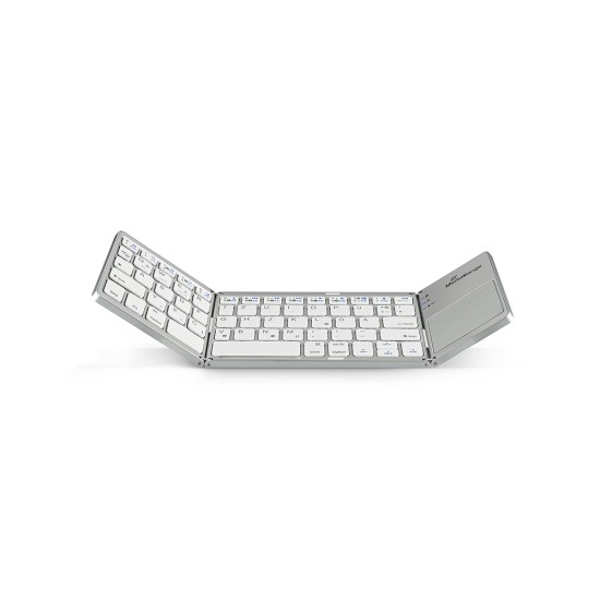 MediaRange Fordable and Rechargeable Bluetooth keyboard 64 keys with touchpad Silver (MROS133-GR)