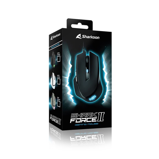 Sharkoon Shark Force 2 Black Gaming Mouse (SHARKFORCE2BK) (SHRSHARKFORCE2BK)