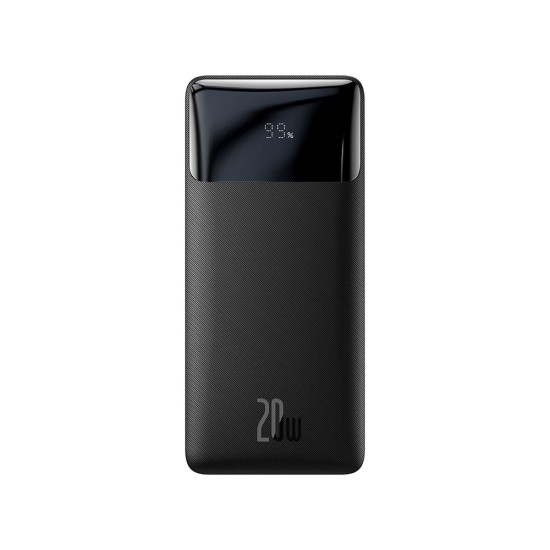 Baseus Bipow Overseas Edition Power Bank 10000mAh 20W με 2 Θύρες USB-A και Θύρα USB-C Μαύρο (PPBD050301) (BASPPBD050301)