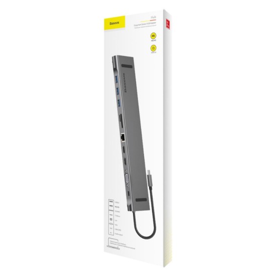 Baseus Enjoyment Series Multi-functional Type-C intelligent HD HUB Dark gray (CATSX-G0G) (BASCATSX-G0G)